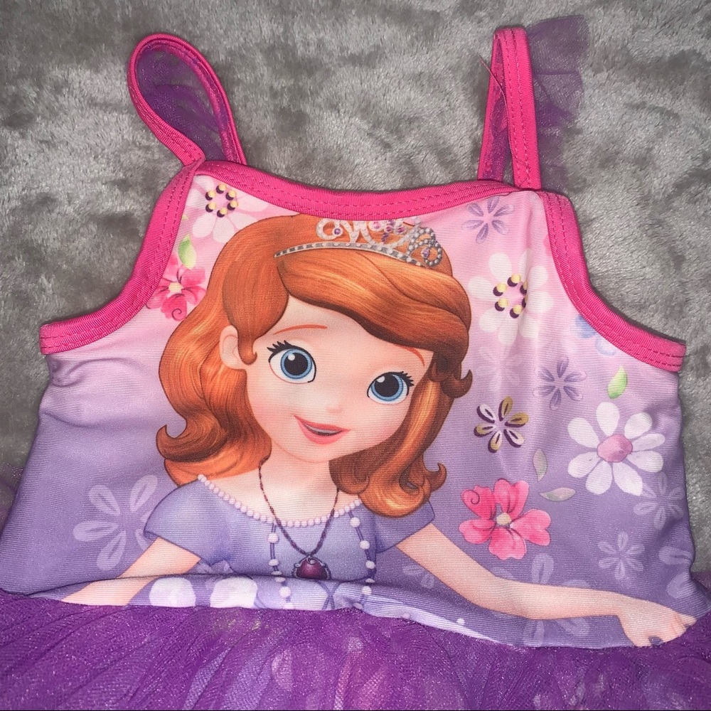 Princess Sofia One piece swimsuit with ruffle tutu